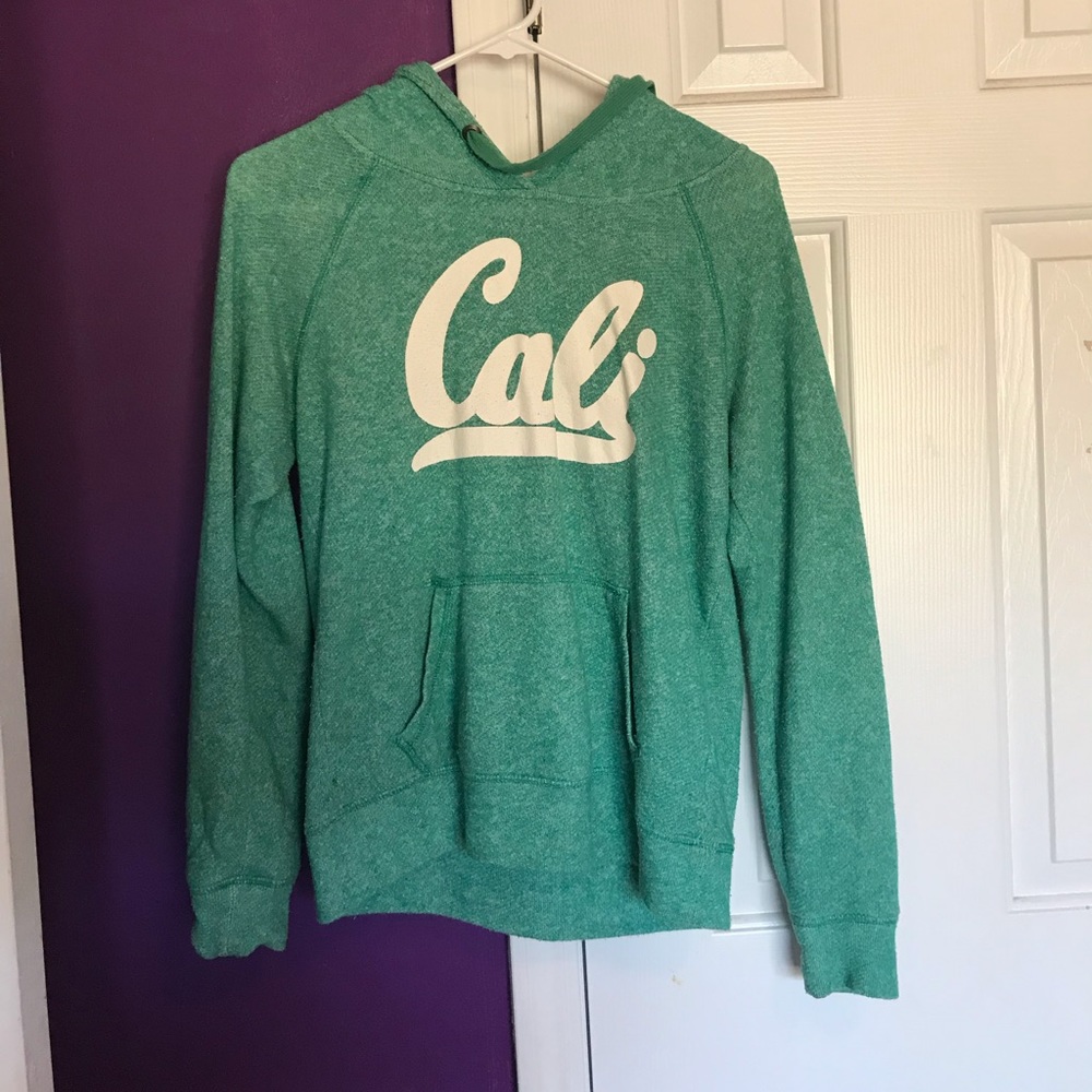 teal and white Hoodie size S